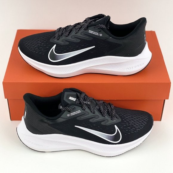 Nike Shoes - NEW Nike Zoom Winflo 7 Black White Women's Running Shoes Sneakers